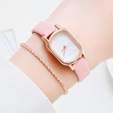 Minimalist Ladies Watch with Leather Strap