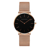 Stainless Steel Mesh Rose Gold Watch