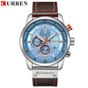 Deluxe Chronograph Watch with Leather Strap