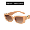 Retro Frame Rectangle Sunglasses