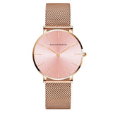 Stainless Steel Mesh Rose Gold Watch