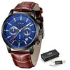 Casual Quartz Watch with Leather Strap