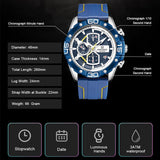 Blue Dial Chronograph Watch