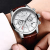 Casual Quartz Watch with Leather Strap