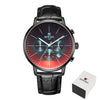 Fashion Color Chronograph Watch with Bright Glass