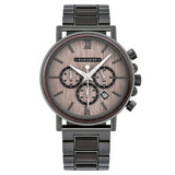 Wood and Stainless Steel Chronograph Watch