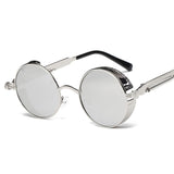 Metal Round Steampunk Sunglasses