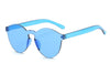 Rimless Vintage Round Mirror Sunglasses