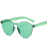 Rimless Vintage Round Mirror Sunglasses