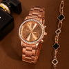 Geneva Classic Luxury Rhinestone Watch