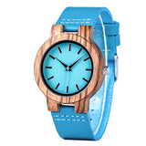 Couple Blue Wooden Watch