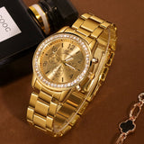 Geneva Classic Luxury Rhinestone Watch