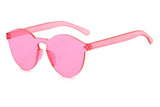 Rimless Vintage Round Mirror Sunglasses