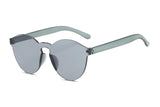 Rimless Vintage Round Mirror Sunglasses