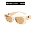 Retro Frame Rectangle Sunglasses