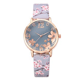 Embossed Flowers Watch