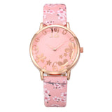 Embossed Flowers Watch