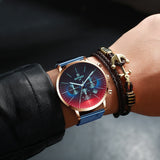 Fashion Color Chronograph Watch with Bright Glass