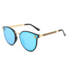 Fashion Luxury Round Metal Frame Mirror Sunglasses