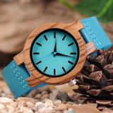 Couple Blue Wooden Watch