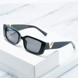 Retro Frame Rectangle Sunglasses