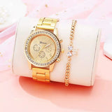 Geneva Classic Luxury Rhinestone Watch