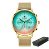 Fashion Color Chronograph Watch with Bright Glass