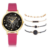 Crystal Rhinestone Bracelet Watch Set