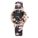 Embossed Flowers Watch