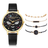 Crystal Rhinestone Bracelet Watch Set