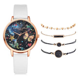 Crystal Rhinestone Bracelet Watch Set