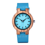 Couple Blue Wooden Watch