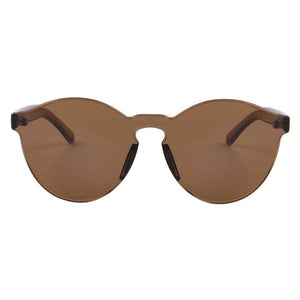 Rimless Vintage Round Mirror Sunglasses