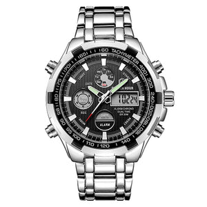 Exclusive Silver Steel 2-in-1 Watch